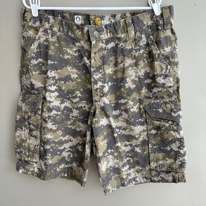 Carhartt Relaxed Fit Digital Camo Cargo Shorts Men's Size 38